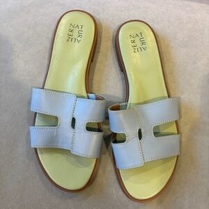 Naturalizer Blue and Green Slip On Sandals